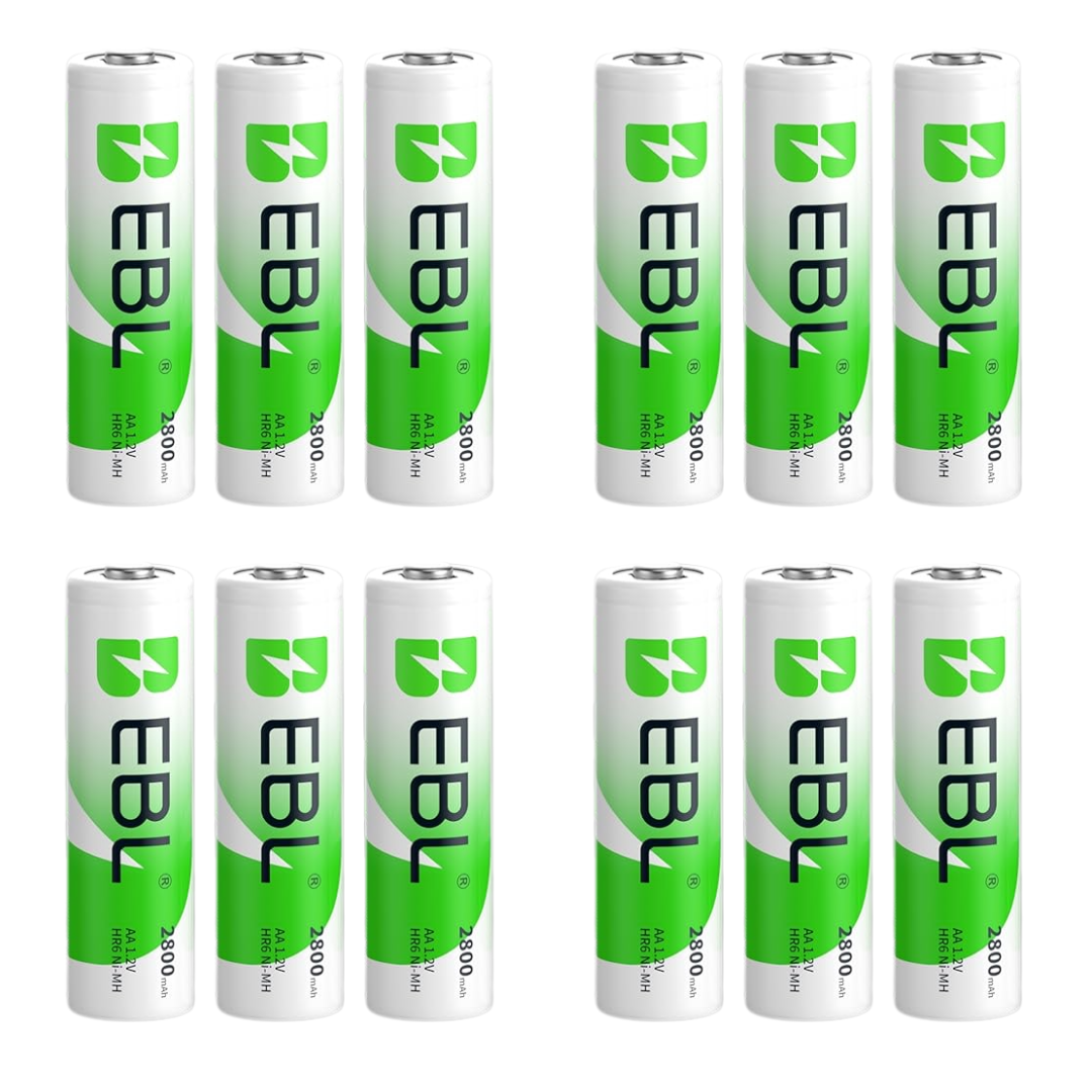 Piles rechargeables EBL AA 2800mAh (pack de 12)