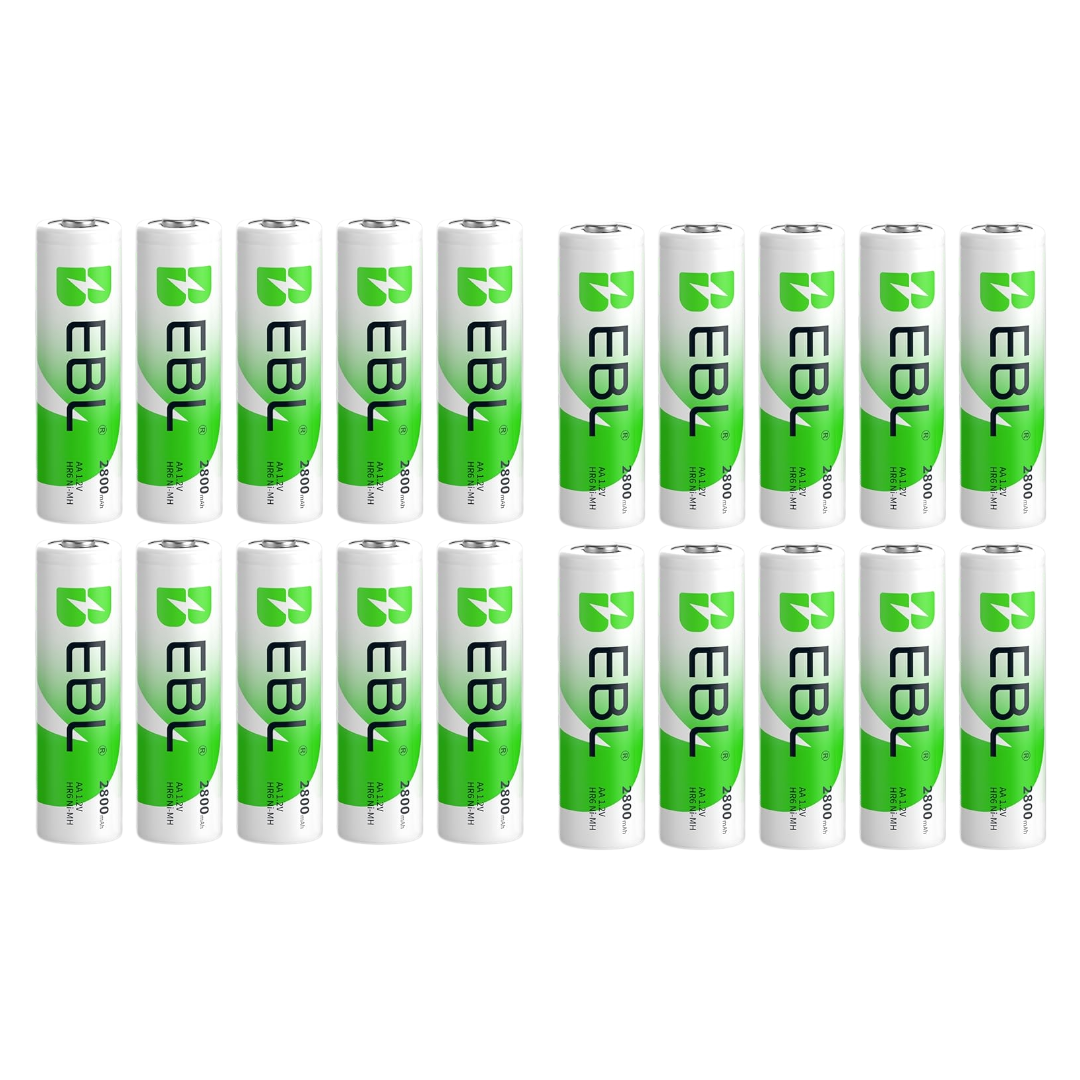 Baterías recargables EBL AA 2800mAh NiMh para adaptador Metz 60 CT