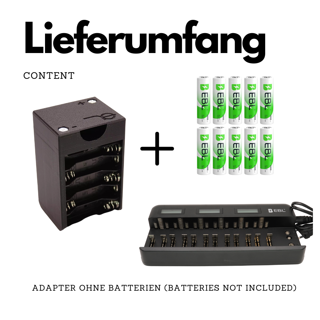 Adaptador de batería 10x AA para Metz Mecablitz 60 CT-1 / CT-2 / CT-4