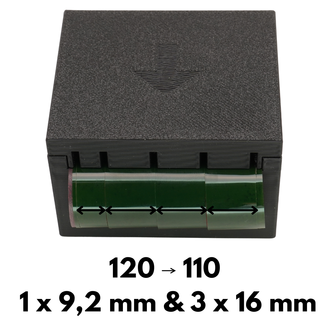 Coupe-film (120/35mm vers 110/Minox) pour Pentax Auto 110 & Subminiature