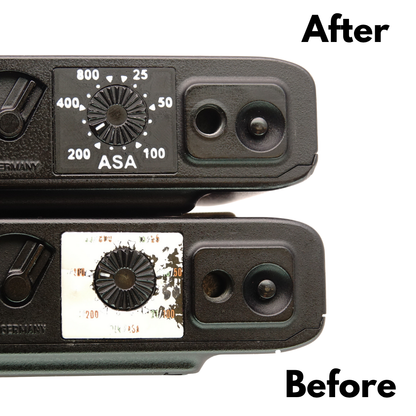 ISO badge replacement (2 pieces) for Minox 35 GT, GL, ML & EL