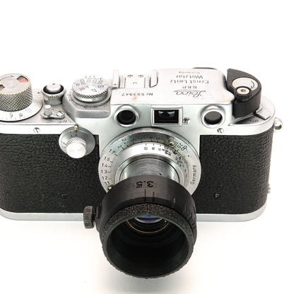 VALOO pare-soleil avec contrôle de diaphragme pour Leica Elmar 5cm f/3.5