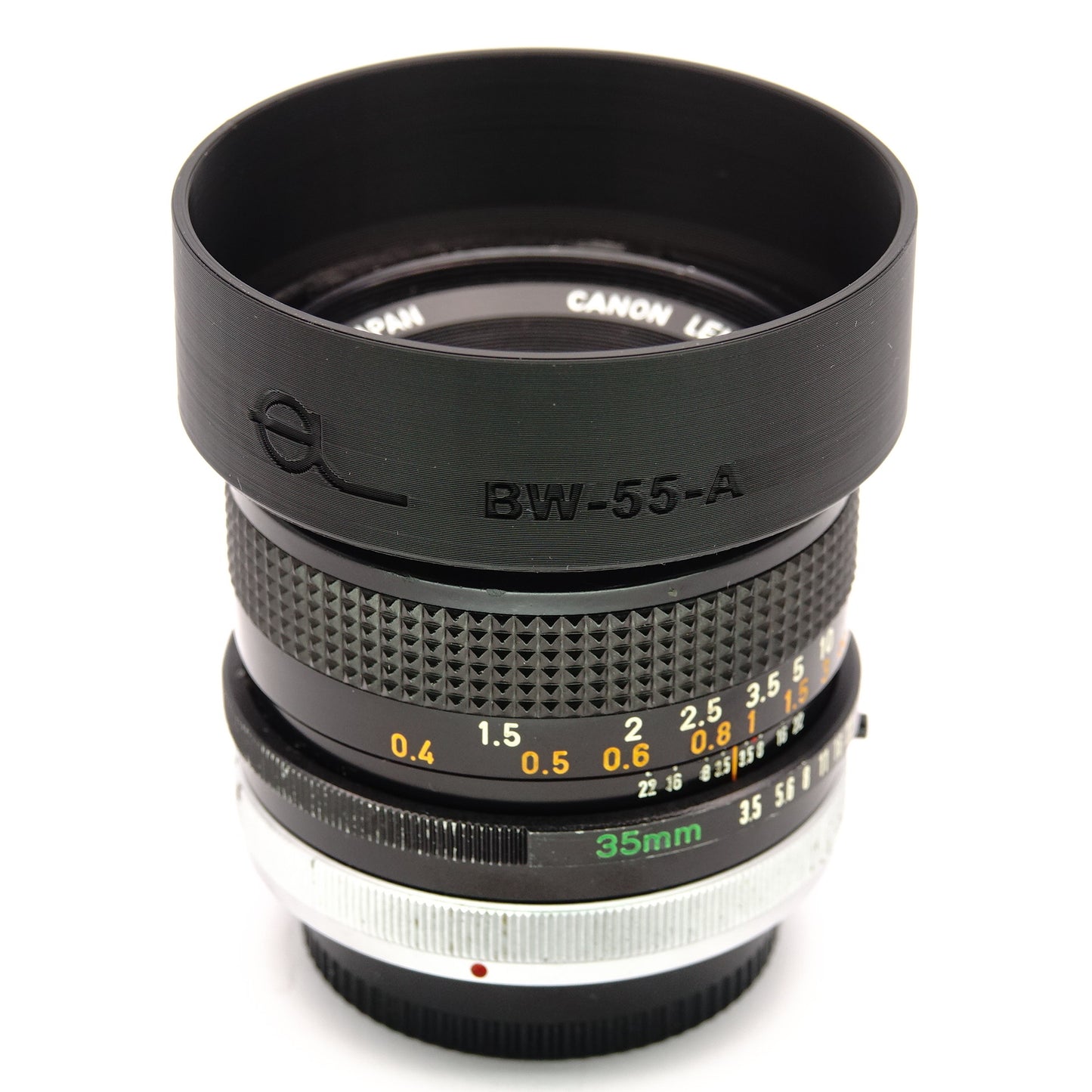 Lens hood BW-55A for Canon FD 35mm f/2, f/3.5 S.S.C.