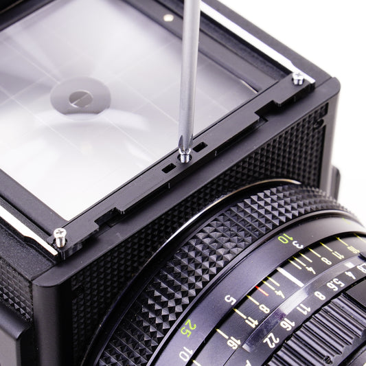 Viewfinder locking bolt incl. screws for Rolleiflex 6006 & SLX