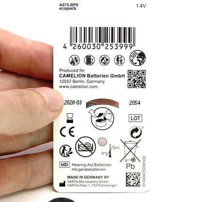 Adaptador de batería PX14 (2x 675 Zinc-Aire) para Nikon Zoom 8, Fujica P2 y Konica S