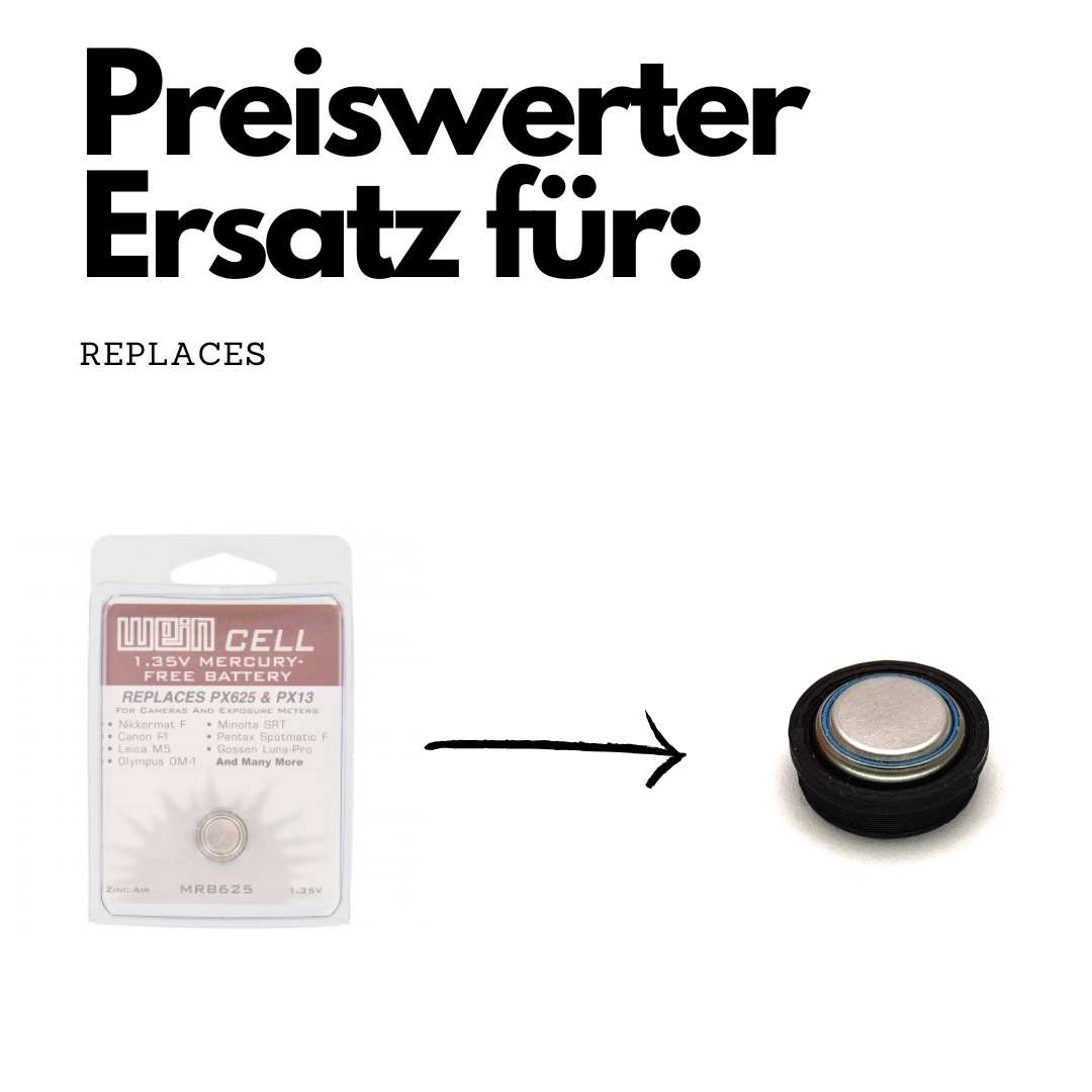 Universal PX625 Batterie-Adapter MR9 Ersatz – Passend für Canonet, Nikon F, Yashica Mat & Praktica