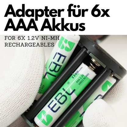 Akku-Adapter 6x AAA für Beaulieu 3008 S, 5008 S