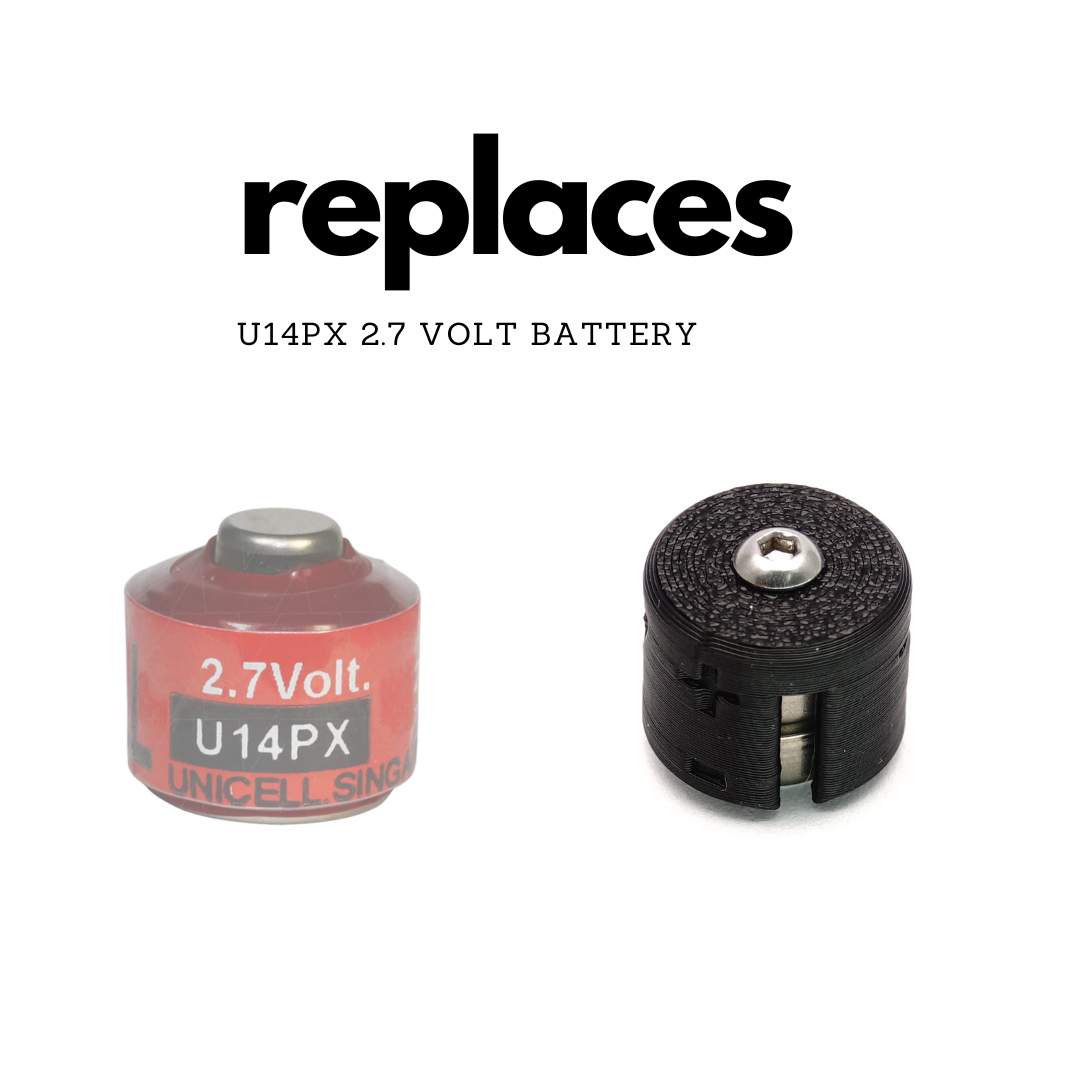 Adaptador de batería PX14 (2x 675 Zinc-Aire) para Nikon Zoom 8, Fujica P2 y Konica S