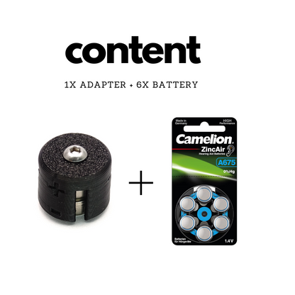 Adaptador de batería PX14 (2x 675 Zinc-Aire) para Nikon Zoom 8, Fujica P2 y Konica S