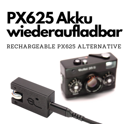 Rechargeable PX625 Set (V80H + USB-C Charger) for Rollei 35, Leica CL & Canon F-1