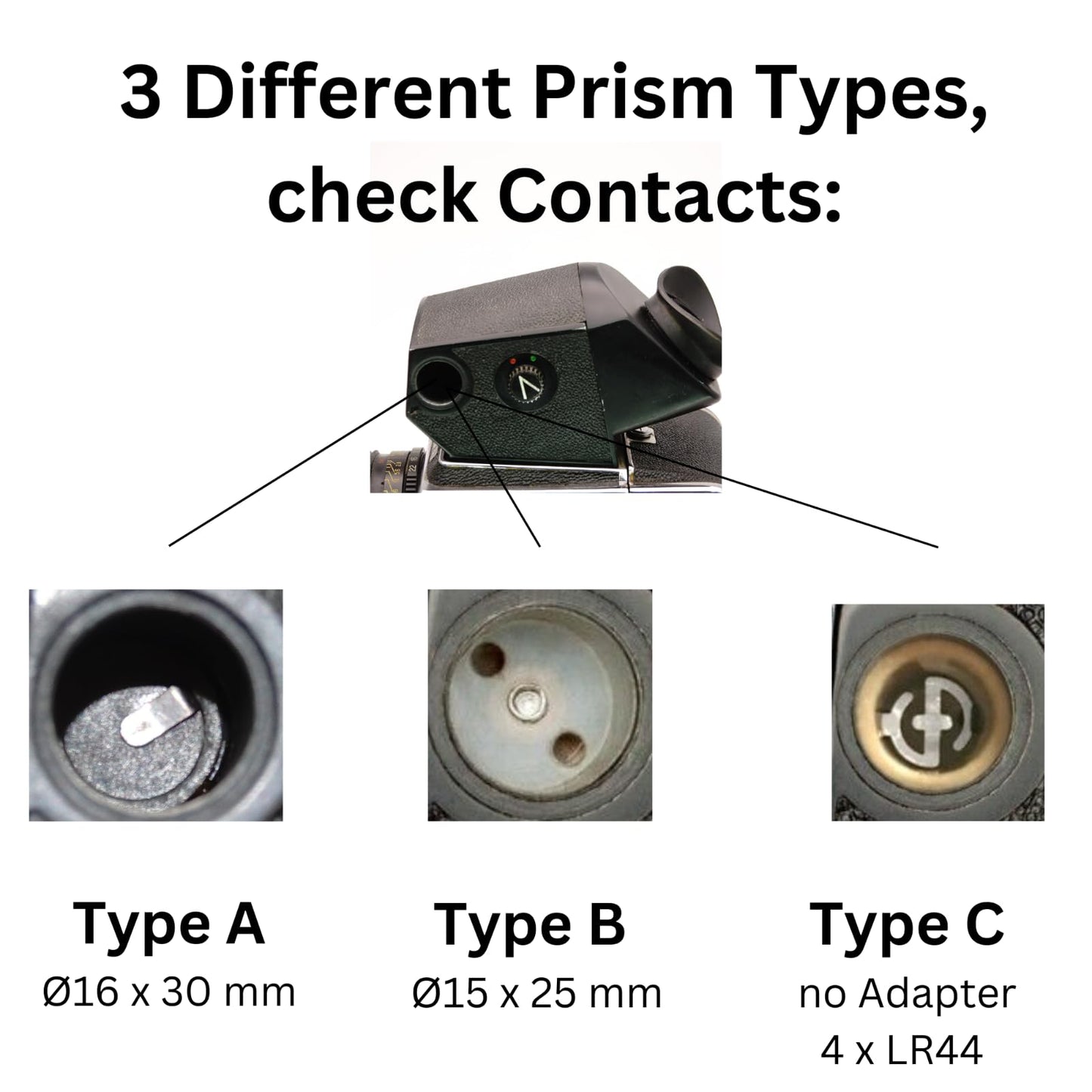 Kiev 88 Battery Adapter (4x LR44) for TTL Prism Type A