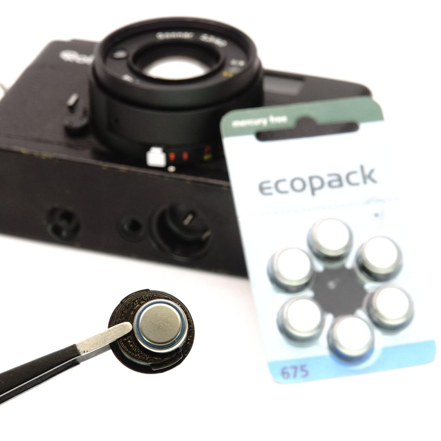 Batteriefachdeckel & Adapter (675er Zink-Luft) für Rollei XF 35